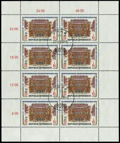 ÖSTERREICH BLOCK KLEINBOGEN Nr 1971 zentrisch gestempelt KLE 23F24E