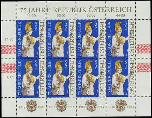 ÖSTERREICH BLOCK KLEINBOGEN Nr 2113 postfrisch KLEINBG 23F2A2