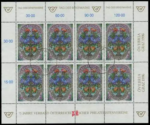 ÖSTERREICH BLOCK KLEINBOGEN Nr 2187 zentrisch gestempelt KLE 23F2B6
