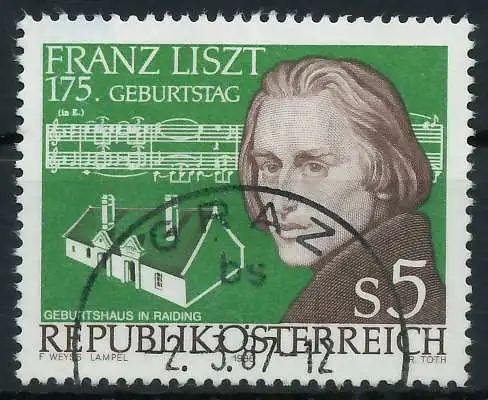 ÖSTERREICH 1986 Nr 1866 gestempelt 23F356