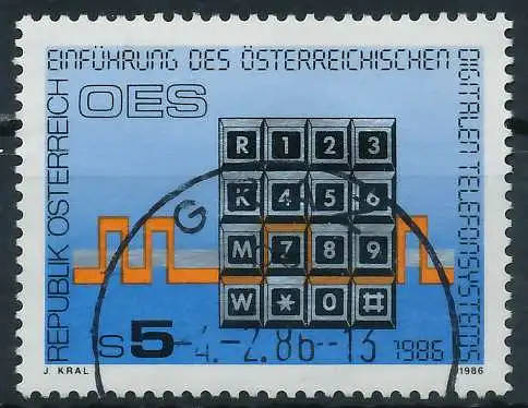 ÖSTERREICH 1986 Nr 1838 gestempelt 23F386