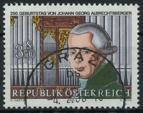 ÖSTERREICH 1986 Nr 1839 gestempelt 23F452