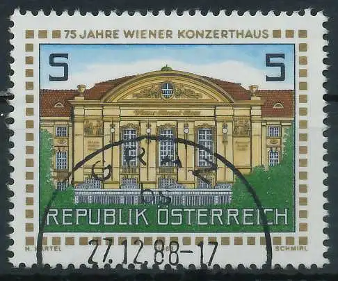 ÖSTERREICH 1988 Nr 1937 gestempelt 23F636