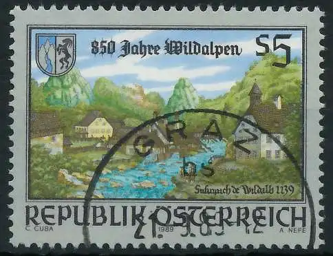 ÖSTERREICH 1989 Nr 1969 gestempelt 23F746