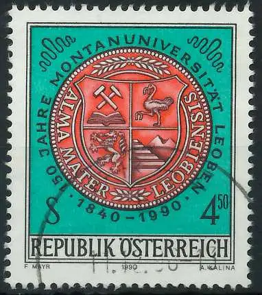 ÖSTERREICH 1990 Nr 2007 gestempelt 245FC6