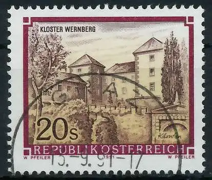 ÖSTERREICH DS STIFTE KLÖSTER Nr 2025 gestempelt 245FEA