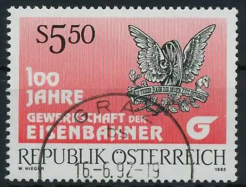 ÖSTERREICH 1992 Nr 2059 gestempelt 2460FE