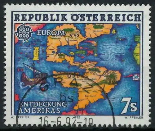 ÖSTERREICH 1992 Nr 2062 gestempelt 246132