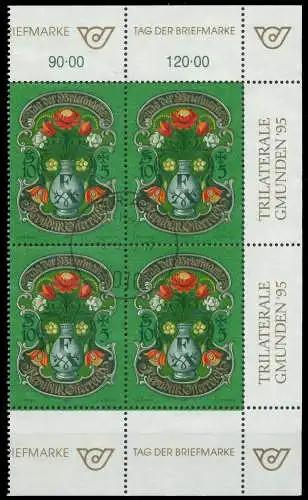 ÖSTERREICH 1995 Nr 2158 gestempelt VIERERBLOCK ECKE-ORE 246446