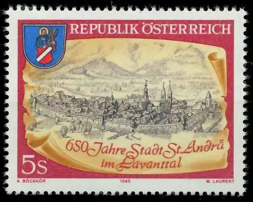 ÖSTERREICH 1989 Nr 1960 postfrisch SD308DA