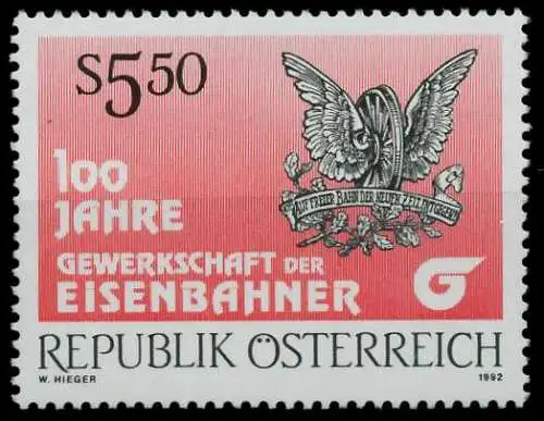 ÖSTERREICH 1992 Nr 2059 postfrisch SD32B92