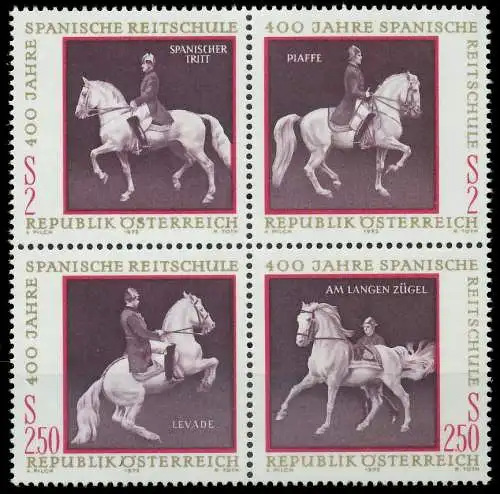 ÖSTERREICH 1972 Block 2 VBa postfrisch VIERERBLOCK 24F4E6