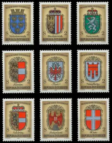 ÖSTERREICH 1976 Nr 1522-1530 postfrisch 255AD2