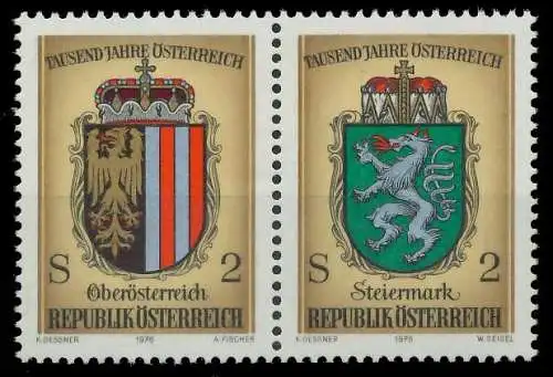 ÖSTERREICH 1976 Nr 1522 30 WZdb postfrisch WAAGR PAAR 255AD6