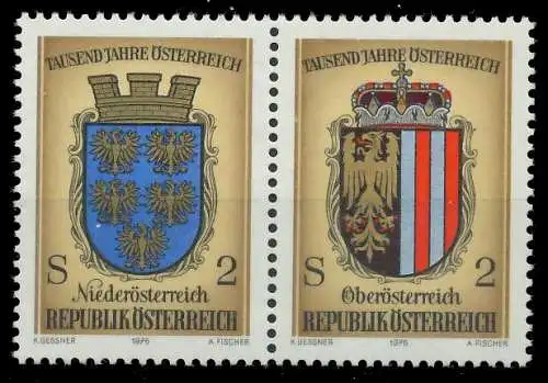 ÖSTERREICH 1976 Nr 1522 30 WZda postfrisch WAAGR PAAR 255ADA