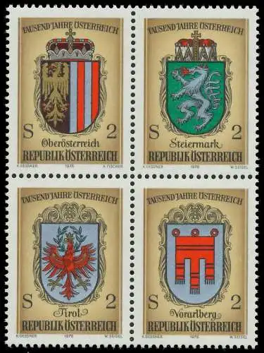 ÖSTERREICH 1976 Nr 1522 30 VBb postfrisch VIERERBLOCK 255AF6