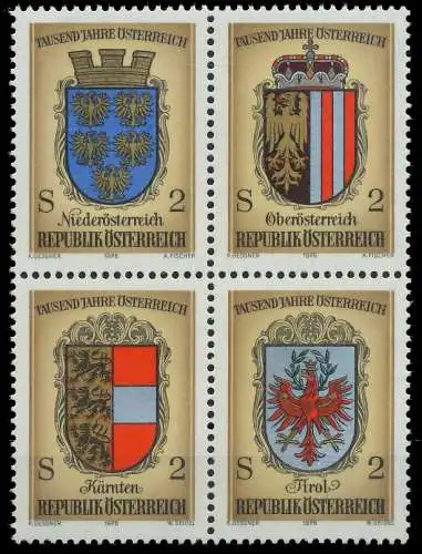 ÖSTERREICH 1976 Nr 1522 30 VBa postfrisch VIERERBLOCK 255B26