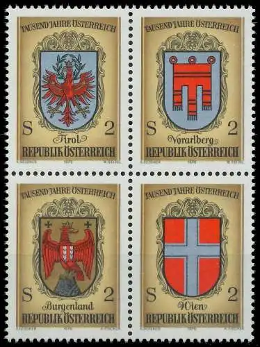 ÖSTERREICH 1976 Nr 1522 30 VBd postfrisch VIERERBLOCK 255B46