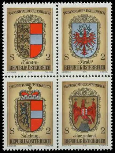 ÖSTERREICH 1976 Nr 1522 30 VBc postfrisch VIERERBLOCK 255B4E