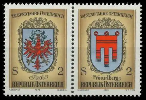 ÖSTERREICH 1976 Nr 1522 30 WZdd postfrisch WAAGR PAAR 255B52