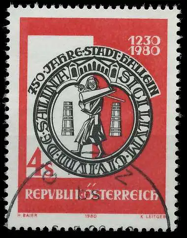 ÖSTERREICH 1980 Nr 1637 gestempelt 25C702
