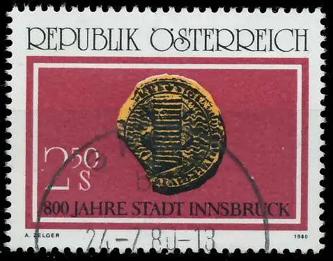 ÖSTERREICH 1980 Nr 1647 gestempelt 25C742