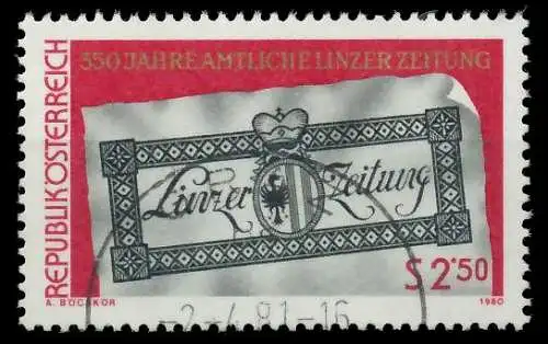 ÖSTERREICH 1980 Nr 1657 gestempelt 25C77A
