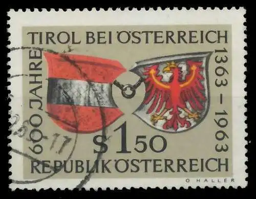 ÖSTERREICH 1963 Nr 1133 gestempelt 25CBAA