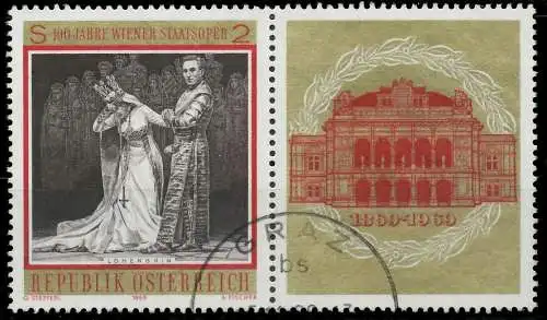ÖSTERREICH 1969 Nr 1294 1301 WZd04 gestempelt WAAGR PAAR 26395A