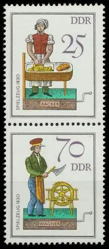 DDR ZUSAMMENDRUCK Nr SZd257 postfrisch SENKR PAAR SC4965A