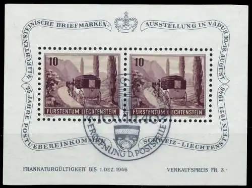 LIECHTENSTEIN BLOCK KLEINBOGEN Block 4 gestempelt 28DFEA