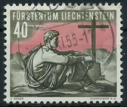 LIECHTENSTEIN 1955 Nr 337 zentrisch gestempelt 28E016
