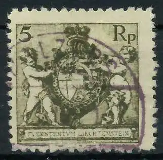 LIECHTENSTEIN 1921 Nr 46B gestempelt 28E116