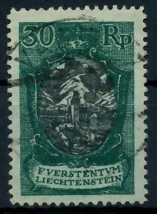 LIECHTENSTEIN 1921 Nr 55IB zentrisch gestempelt 28E122