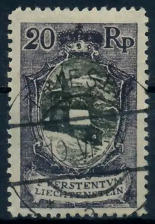 LIECHTENSTEIN 1921 Nr 53B zentrisch gestempelt 28E13A