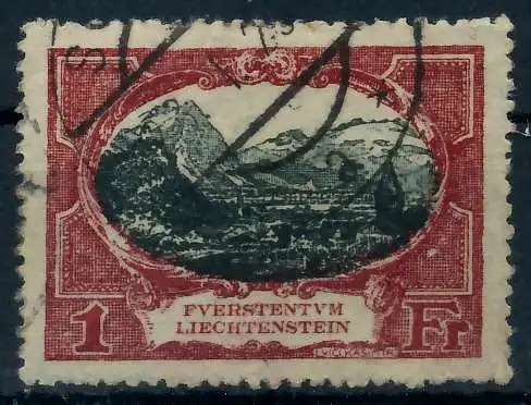 LIECHTENSTEIN 1921 Nr 60A gestempelt 28E146