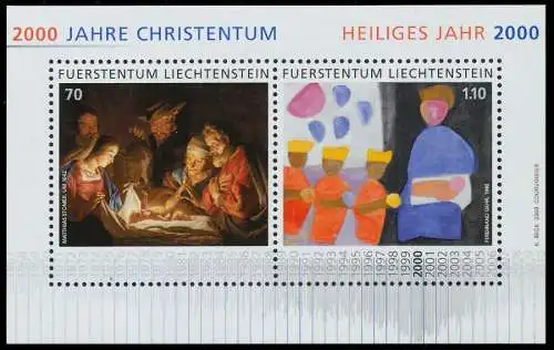 LIECHTENSTEIN BLOCK KLEINBOGEN Block 17 postfrisch 28E3FE