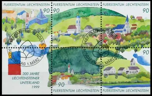 LIECHTENSTEIN BLOCK KLEINBOGEN Block 16 gestempelt 28E636