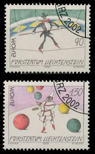 LIECHTENSTEIN 2002 Nr 1283-1284 gestempelt 298762