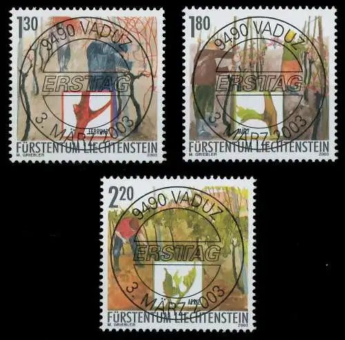 LIECHTENSTEIN 2003 Nr 1311-1313 zentrisch gestempelt 298786