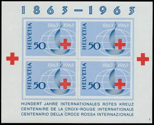 SCHWEIZ BLOCK KLEINBOGEN 1960-1969 Block 19-02 2EA4B6