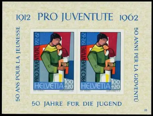 SCHWEIZ BLOCK KLEINBOGEN 1960-1969 Block 18-20 2EA542