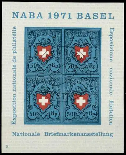 SCHWEIZ BLOCK KLEINBOGEN 1970-1979 Block 21-08 2EA5C2