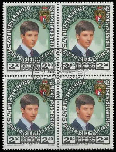 LIECHTENSTEIN 1987 Nr 921 zentrisch gestempelt VIERERBLOCK 2EE302