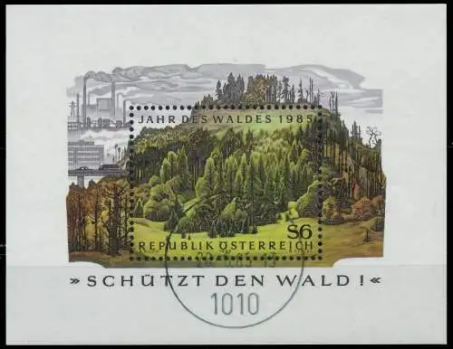 ÖSTERREICH BLOCK KLEINBOGEN Block 7 gestempelt 2EE37A