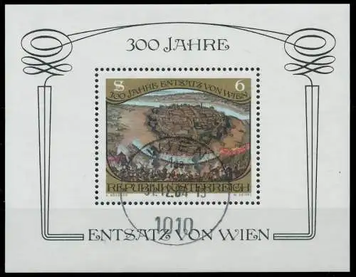ÖSTERREICH BLOCK KLEINBOGEN Block 6 zentrisch gestempelt 2EE3BA