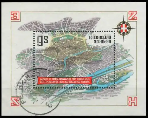 ÖSTERREICH BLOCK KLEINBOGEN Block 8 zentrisch gestempelt 2EE3C2