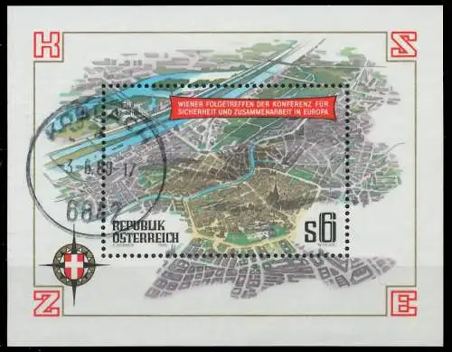 ÖSTERREICH BLOCK KLEINBOGEN Block 8 zentrisch gestempelt 2EE3C6