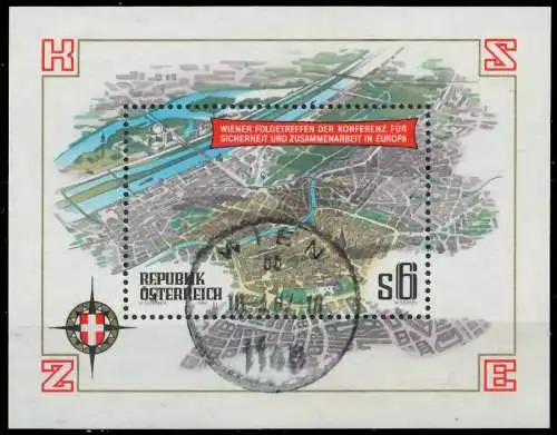 ÖSTERREICH BLOCK KLEINBOGEN Block 8 zentrisch gestempelt 2EE3DA