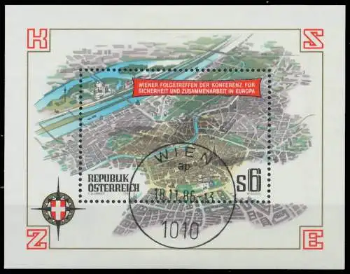 ÖSTERREICH BLOCK KLEINBOGEN Block 8 zentrisch gestempelt 2EE3EA
